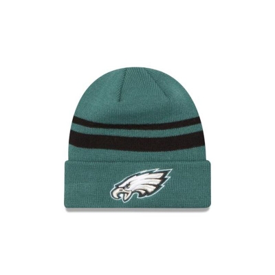 Green Philadelphia Eagles Hat - New Era NFL Cuff Knit Beanie USA0376251